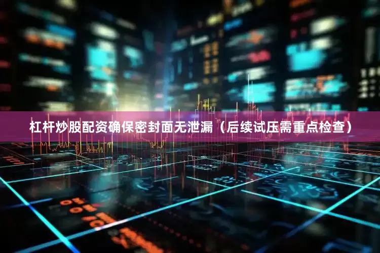 杠杆炒股配资确保密封面无泄漏（后续试压需重点检查）